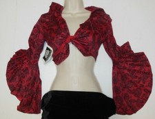 Flamenco Praise Lace Print Tie Top child sizes Red Black 85773P Crepe