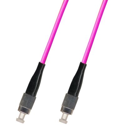 15M Multimode Simplex Magenta OM4 Fiber Optic Patch Cable Cord 50/125 FC-FC