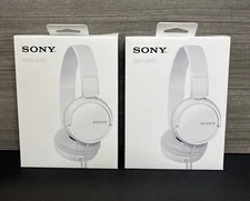 [X2] Sony MDR-ZX110 ZX Series Headphones White MDRZX110 Wired Over Ear