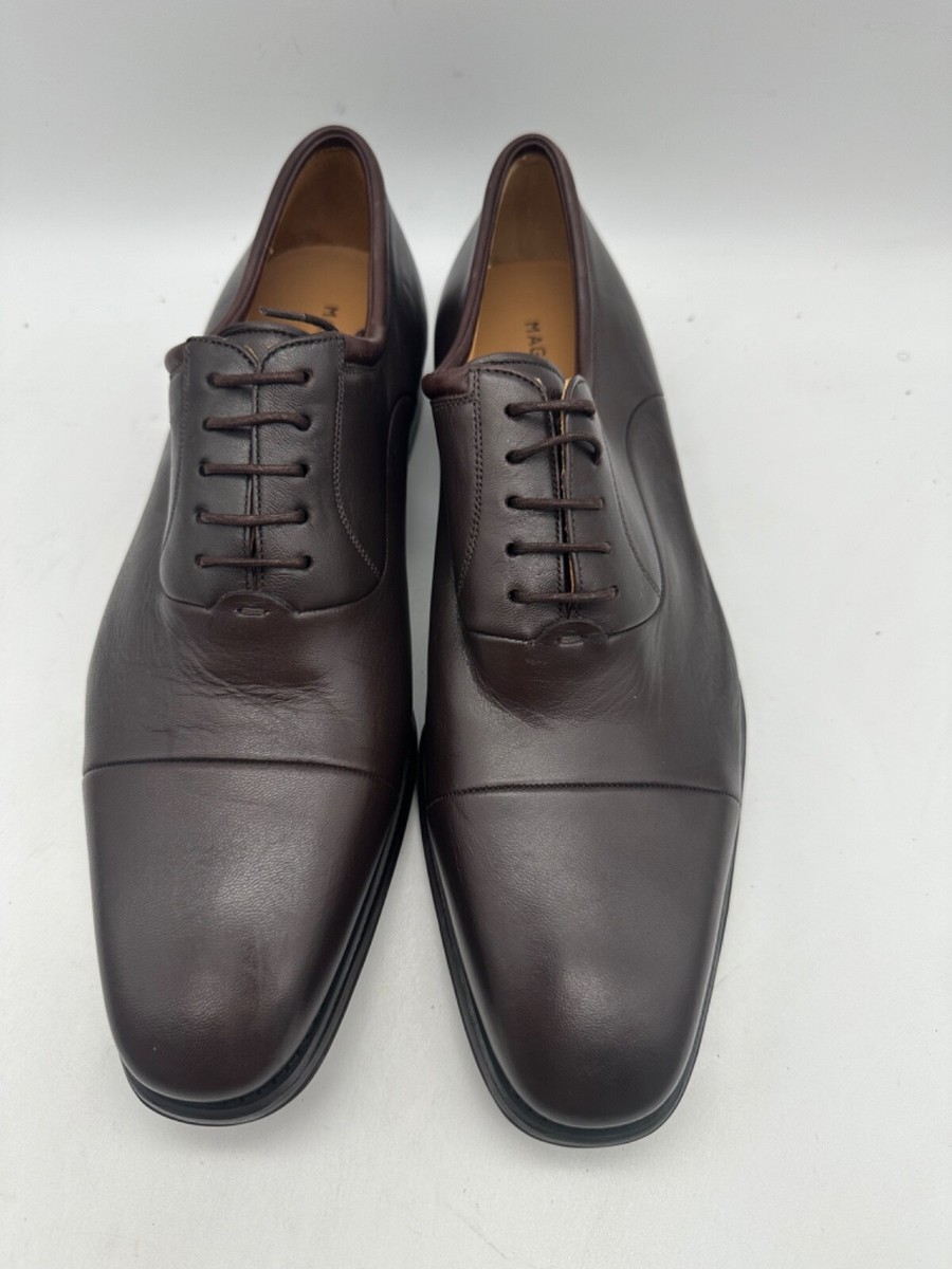Magnanni Federico Cap Toe Oxford Mens Size 10 D Brown Leather Dress Shoes 12654 Magnanni Federico Oxford Cap Toe Dress Shoes Black Leather  main image 4