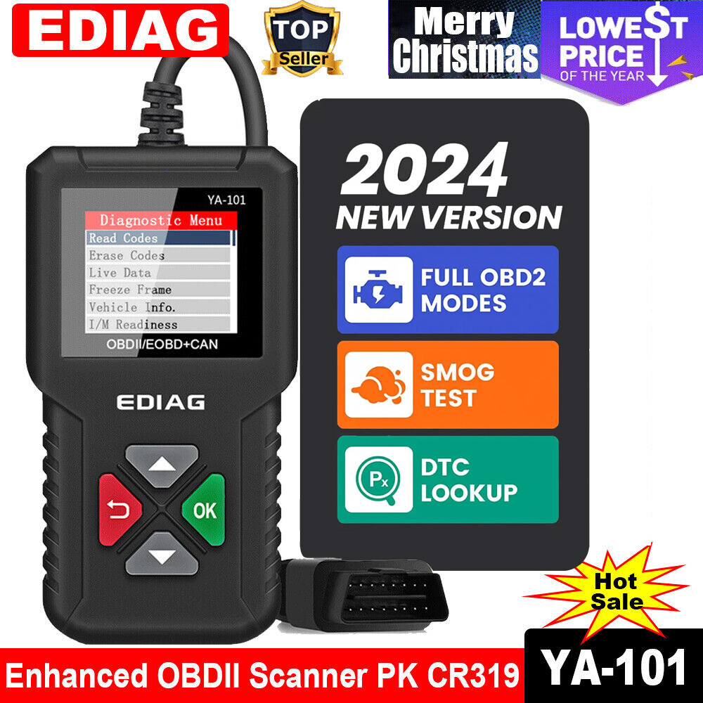2024 Auto OBD2 Scanner Car Check Engine Fault Code Reader OBDII Diagnostic Tool-image