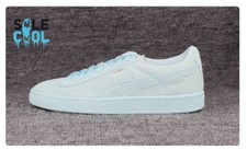 Puma Suede Shoes Youth Blue Low Top Lace Up Sneakers Casual 355110-54