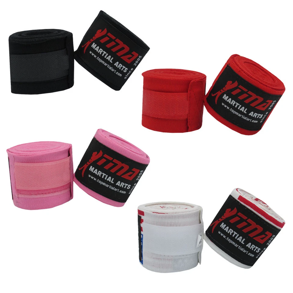 TMA Boxing Hand Wraps inner gloves 180" Elastic MMA Muay Thai Bandage New Pair