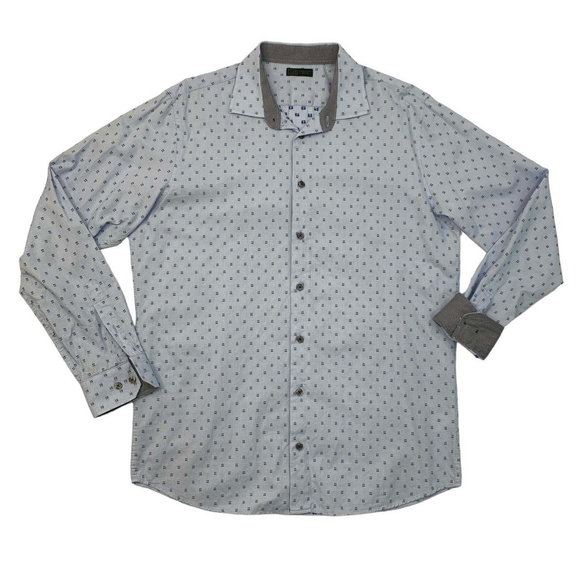 14th and union mens dress shirt 14th & Union Dress Shirt Mens XL Heather Gray Button Up Long Sleeve Flannel  Feel