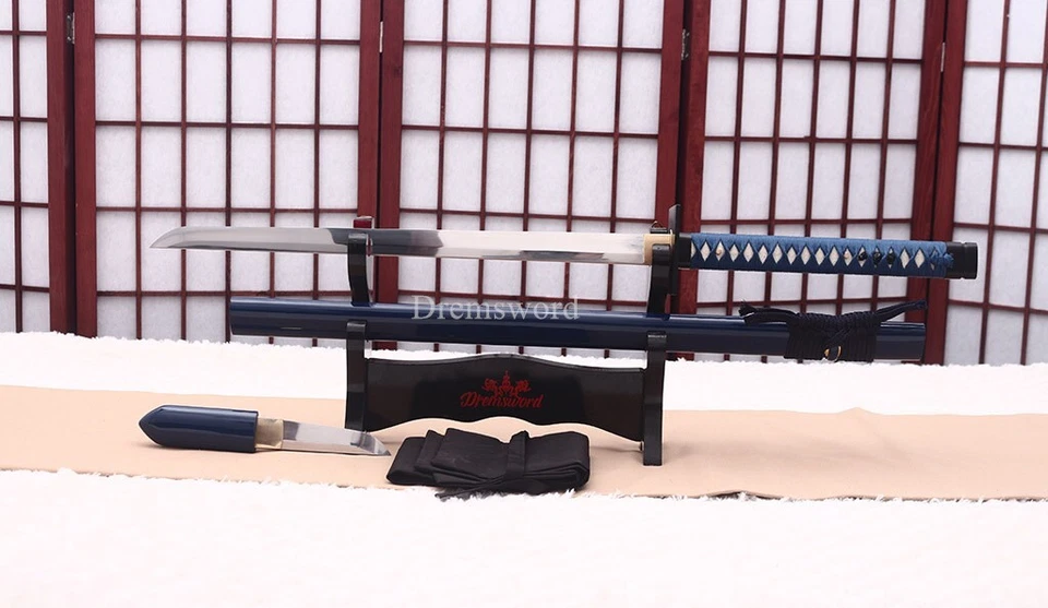 Espada daga Ninja Katana japonesa Ninjato de acero al carbono 1095 al final Foto 2 de 4