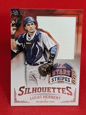 2015 Stars and Stripes Jumbo Swatch Silhouettes Jerseys Lucas Herbert **10/49**