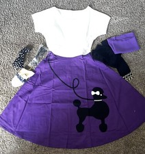 Women  s/Girls Halloween Poodle Skirt Dress Costume Small