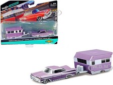 1959 Chevrolet Impala Purple Alameda Trailer 164 Diecast Maisto 15368-22 C 1959 Chevrolet Impala Purple Alameda Trailer 164 Diecast Maisto 15368-22 C