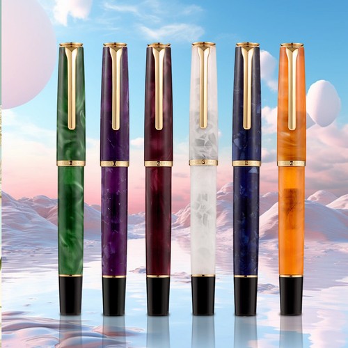HongDian N12 Resin Füllfederhalter extra fein EF/F Feder Classic Pen Schreibfeder Geschenk - Bild 19 von 22