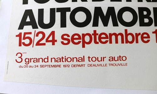 AFFICHE TOUR DE FRANCE AUTOMOBILE 1972 BMW 3.0 CSL FERRARI ALPINE PORSCHE - Picture 3 of 6