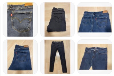 Levis Damen Jeans Hose 710 711 724 blau schwarz Denim Skinny high Rise Kord Cord
