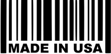 Made In USA Barcode Vinyl Sticker Decal America States - Choose Size & Color