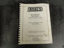 ROSCO RB48 Hydrasweep Self-Propelled Road Sweeper Service Maintenance Manual