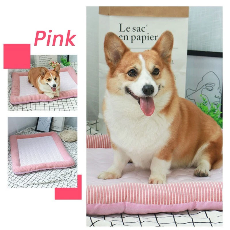 Pet Dog Mat Bed Thicken Pet Cooling Mat Puppy Bed Soft Kennel Silk Dog Sleeping