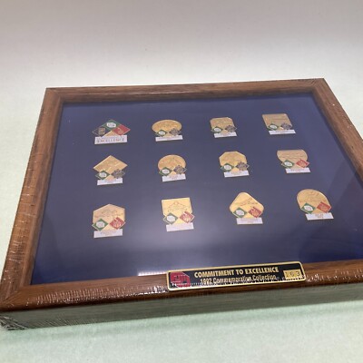 1992 FUJI Commitment To Excellence USA Framed Lapel/Hat Pin Collection (12)