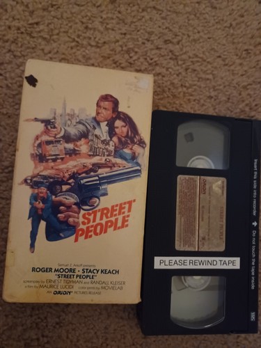 Street People (VHS, 1989) Vestron Roger Moore, Stacy Keach. Good Action Adventur