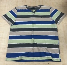 Volcom Collectable “LINGO HENLEY” Short Sleeve Striped Henley - Size L