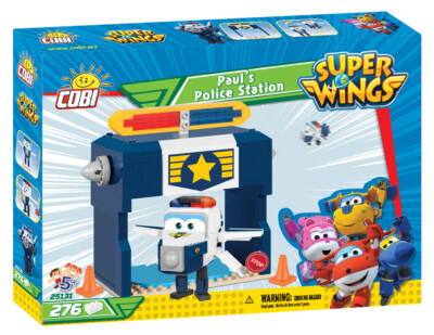COBI 25131 Super Wings Paul`s Polizei Station Flugzeug Superwings Bausatz