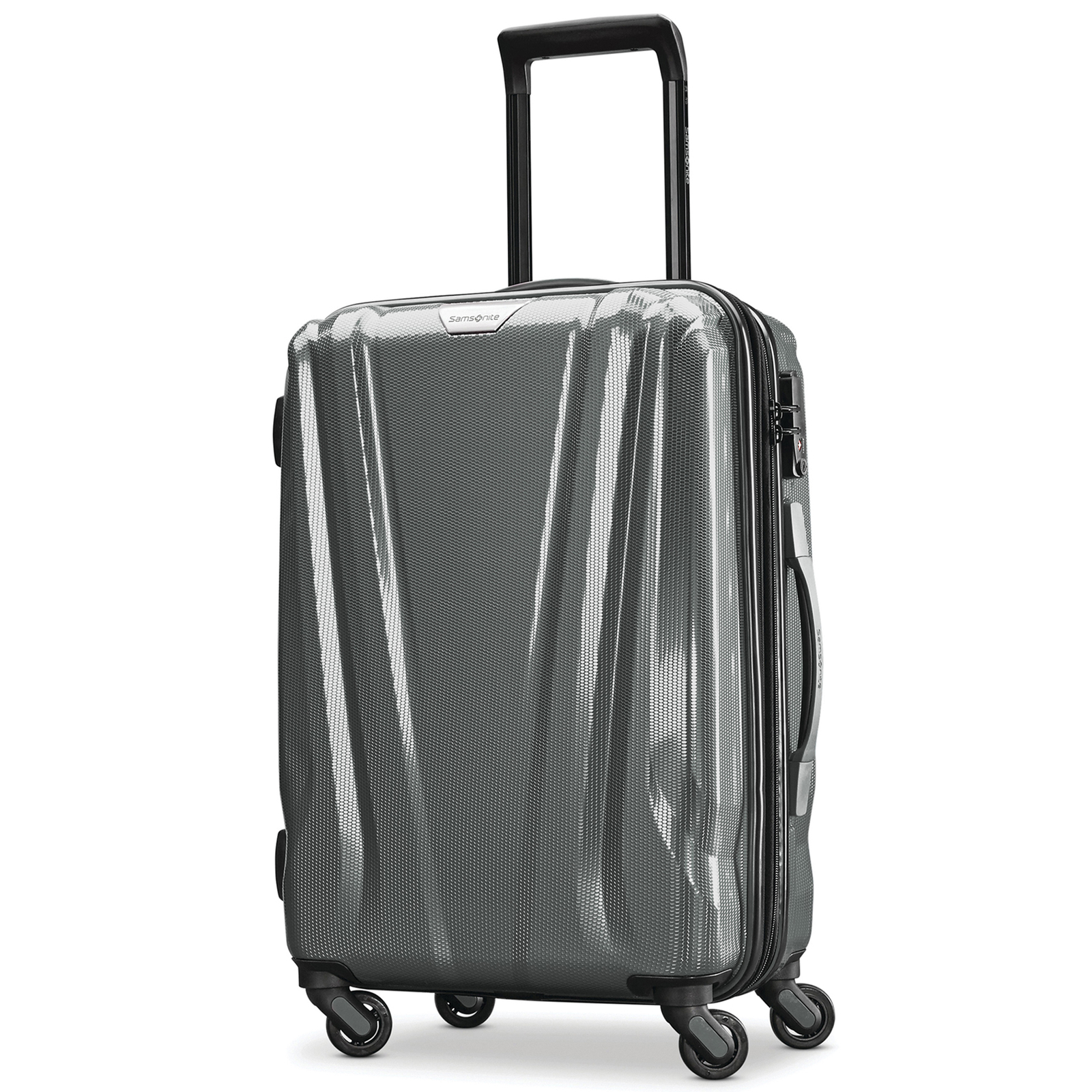 SWERV DLX 21In Hardside Lightweight Spinner Luggage w/TSA Lock, Silver