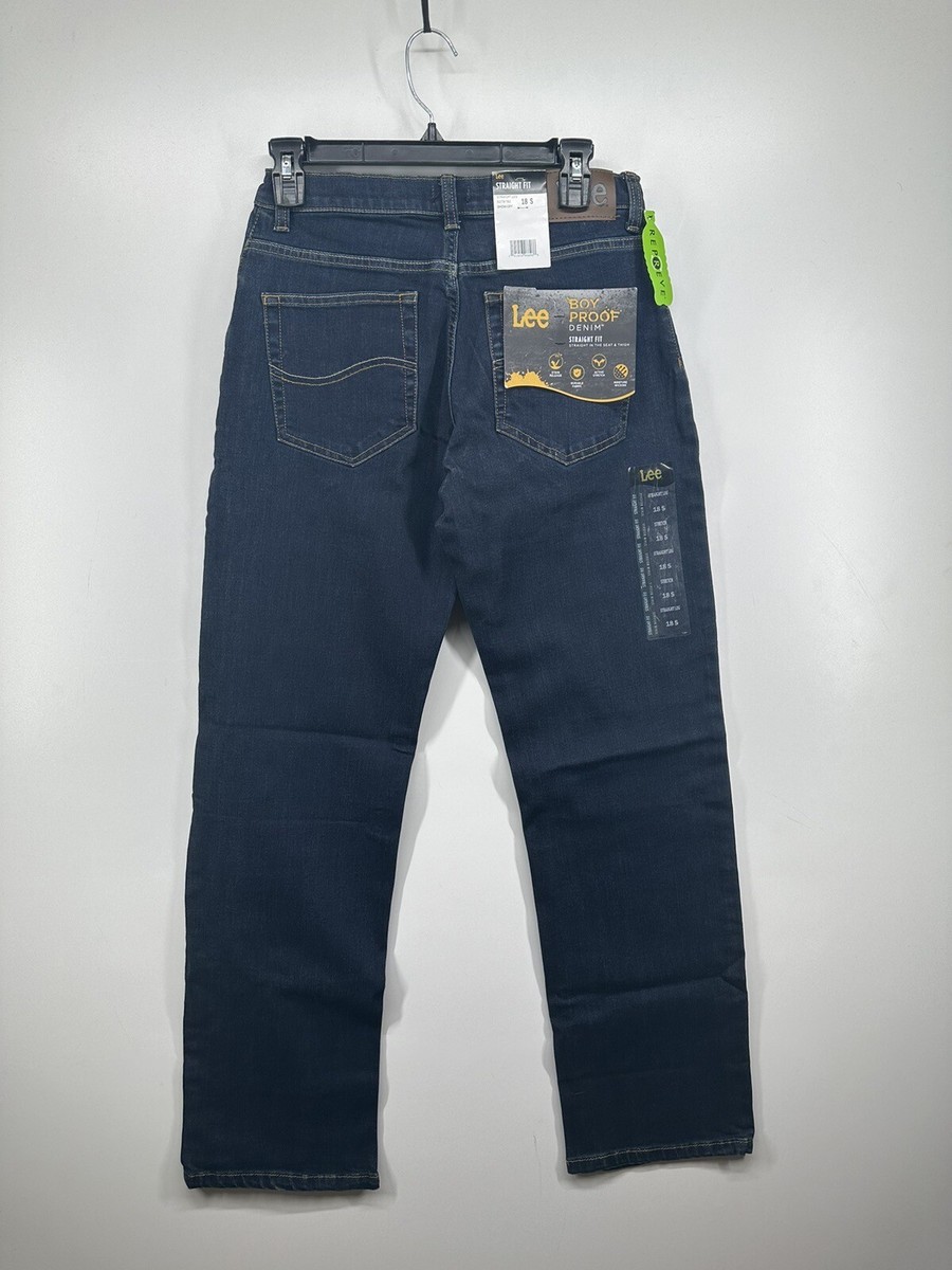 Lee Straight Fit Straight Leg Jeans Women's Dark Blue Sz 18