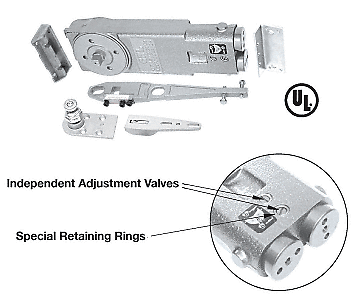 105 degree Hold Open Overhead Concealed Closer Package for Side-Load Installat - Picture 2 of 4