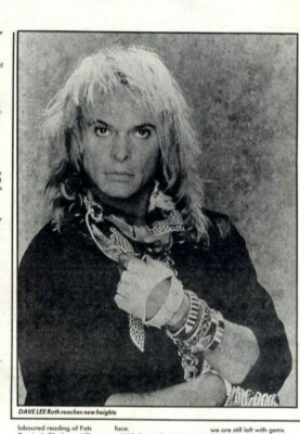 30/1/88PT26 Schwarzweiß Bild 7x5 David Lee Roth..
