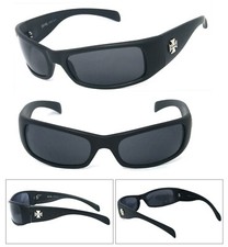 HOT CHOPPERS Men Sunglasses Matte Black Frame Smoke Lens