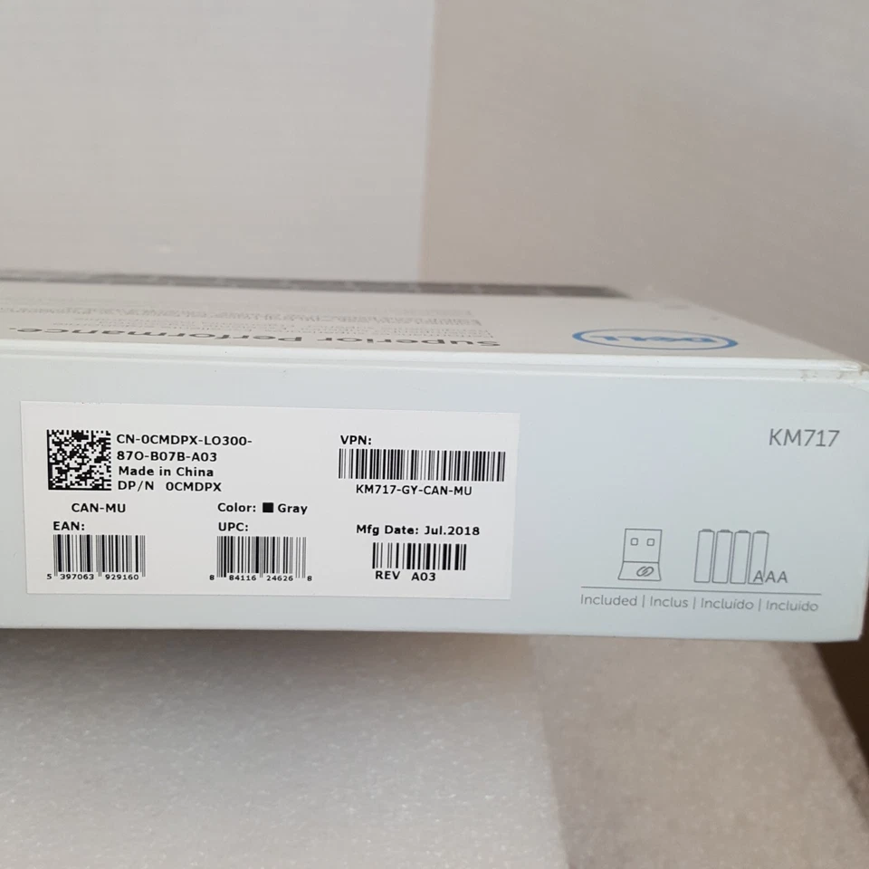 New Dell Premier Wireless Keyboard and Mouse - KM717-GY-CAN MU Sealed French Can - Image 3 of 4