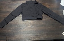 NEW Body Wrappers BWP006 Cheer Pullover Crop Turtleneck Black, Child 8/10