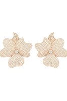 Latelita GroßE BlüTen Ohrstecker 925 Sterling Silber RoséGold Weiß CZ