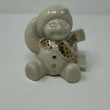 Lenox Porcelain Holly Snowman China Jewels Holiday 3.5” Figurine Made In USA