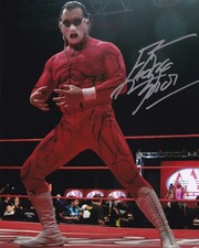 Foto firmada por Electroshock 8x10 Lucha Libre AAA CMLL IWRG Leyenda Imagen Auto'd A