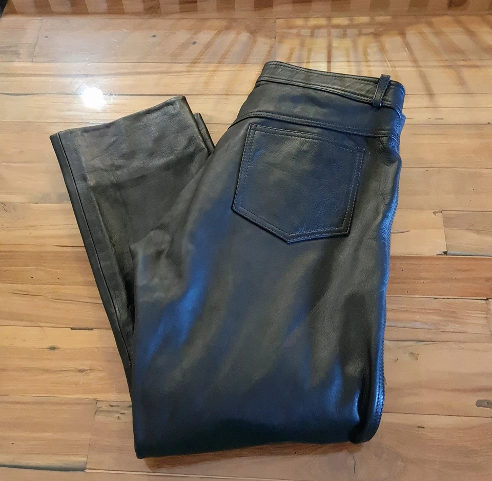 Pantalon en cuir homme - Photo 1/4