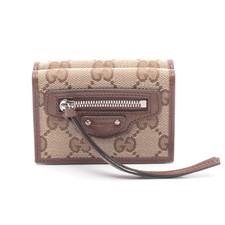 Wallet GUCCI x BALENCIAGA Hacker Project Tri-fold Wallet Canvas Leather Beige