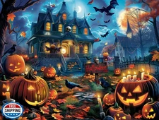 Nattork Jigsaw Puzzle 1000 Pieces for Adults, Halloween Haunted House,Challen