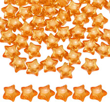 50Pcs Acrylic Star Beads, 18Mm Star-Shaped Pony Loose Spacer Beads for Friendshi