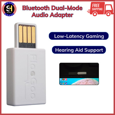 Bluetooth Dual-Mode Audio Adapter- aptX Low-Latency Gaming, USB For PCs & Gaming