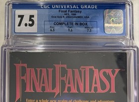 Final Fantasy CGC 7.5 🔥 CIB! NES Oval SoQ R, USA/CAN/MEX | Nintendo 1990