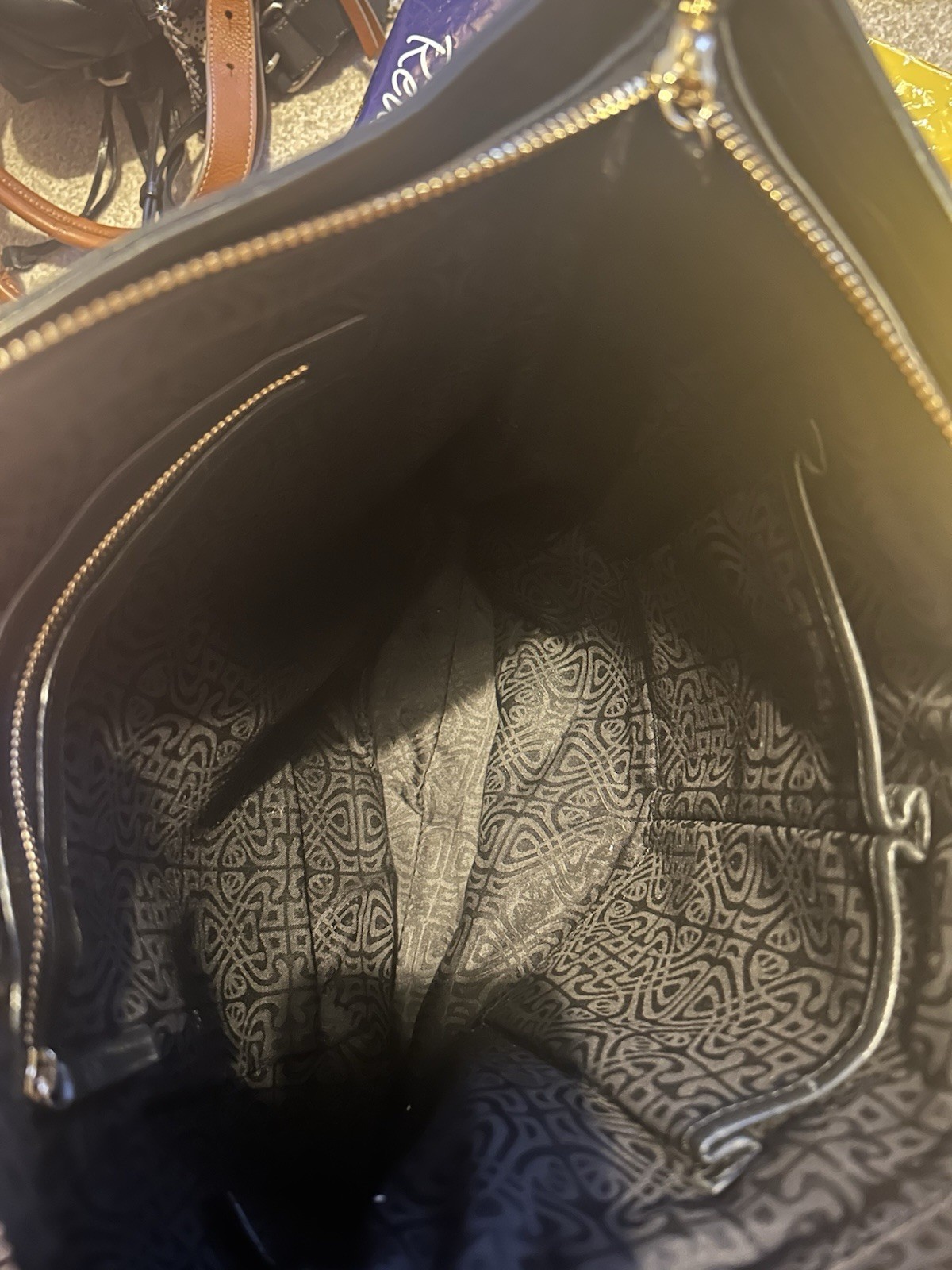 BIBA AMANDA Black Lizard Leather Tote Shopper Shoulder Bag Handbag Front Logo image 10