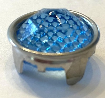 new REDFOX Prism Cut DOT Jeweled GLASS 1'' REFLECTOR 4 Tab Light Blue