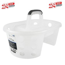 Mainstays Portable Shower Caddy Frosty Plastic