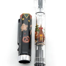 TWSBI ECO × BUNGUBOX Wajima Maki-e Fountain Pen Christmas Market F Nib