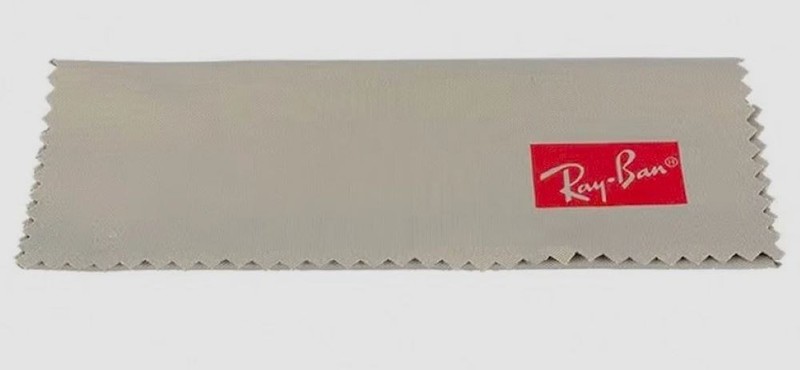 RAY-BAN GRAY WITH RED LOGO CLEANING/POLISHING CLOTH FOR EYE GLASSES