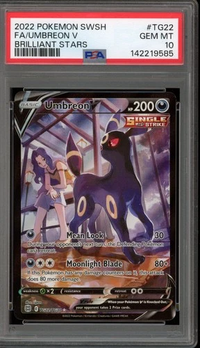 Pokemon Umbreon V Brilliant Stars Trainer Gallery Full Art #TG22 PSA 10 Gem Mint