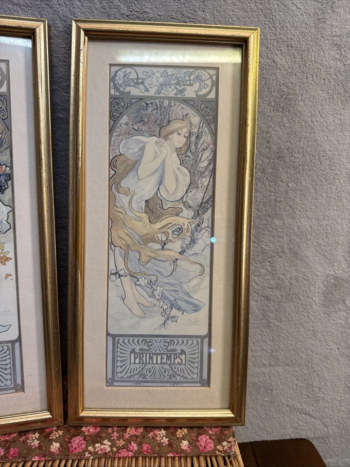 Impressões emolduradas Alphonse Mucha Four Seasons - Art Nouveau - Outono e estampas - Imagem 3 de 4