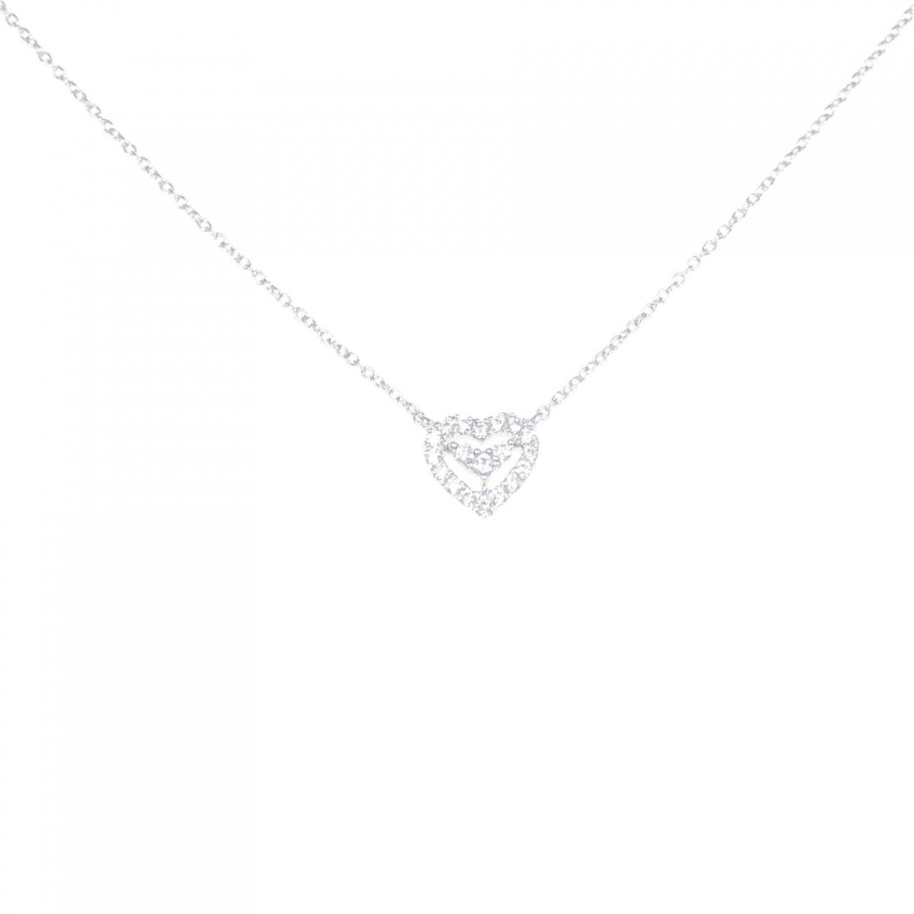 Authentic Ponte Vecchio Heart Diamond Necklace 0.15CT #230-000-022-4252