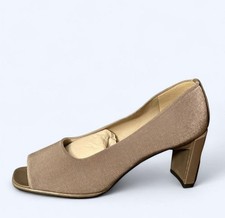 Vintage Stuart Weitzman Tanzanite peep toe heels. Originally Priced: 185 USD.