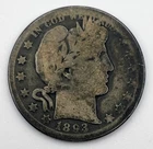 1893-O Barber Half Dollar Better Date New Orleans Mint 90% Silver Toned Toning