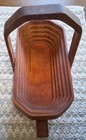 Hand Made Collapsing Teak Wood Basket Bowl. Made In Hawaii By Mike Tyler — photo 2