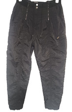 Vtg 80s Parachute Pants Blk Breakdance Sz 10 Woman's Snow pants High Waist